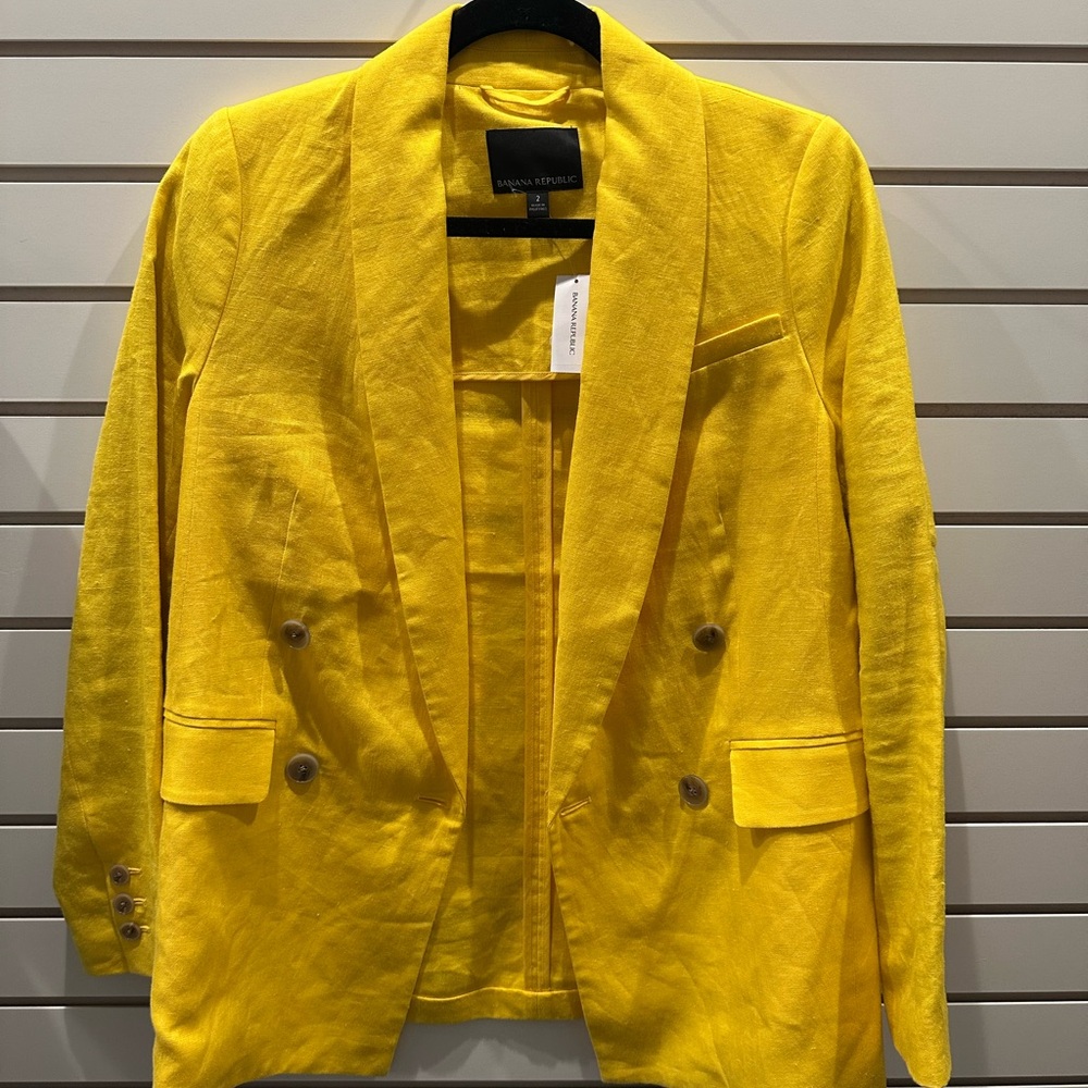 Banana Republic Women's Bright Yellow Blazer